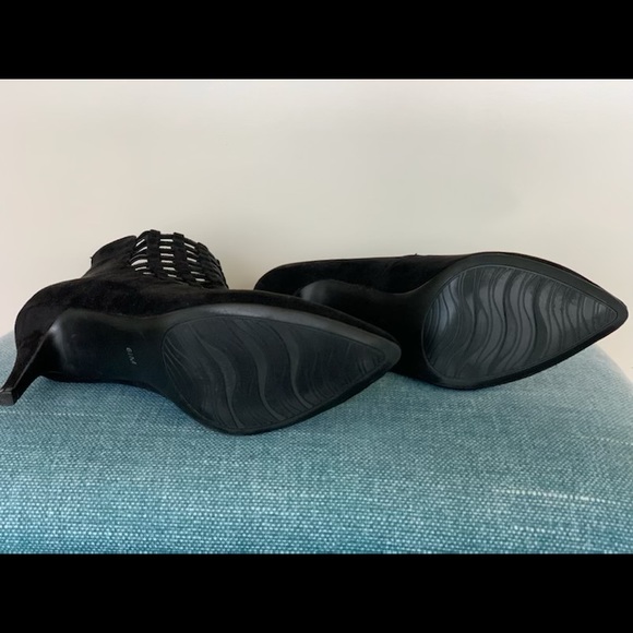 IMPO Stretch, Black Woman's Caged Pointed High Heel 6.5 size - Picture 4 of 6